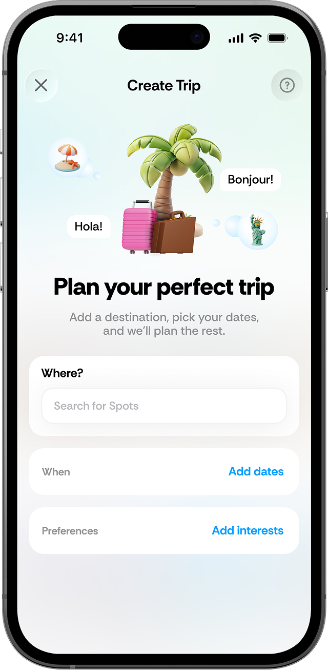 Get your perfect itinerary